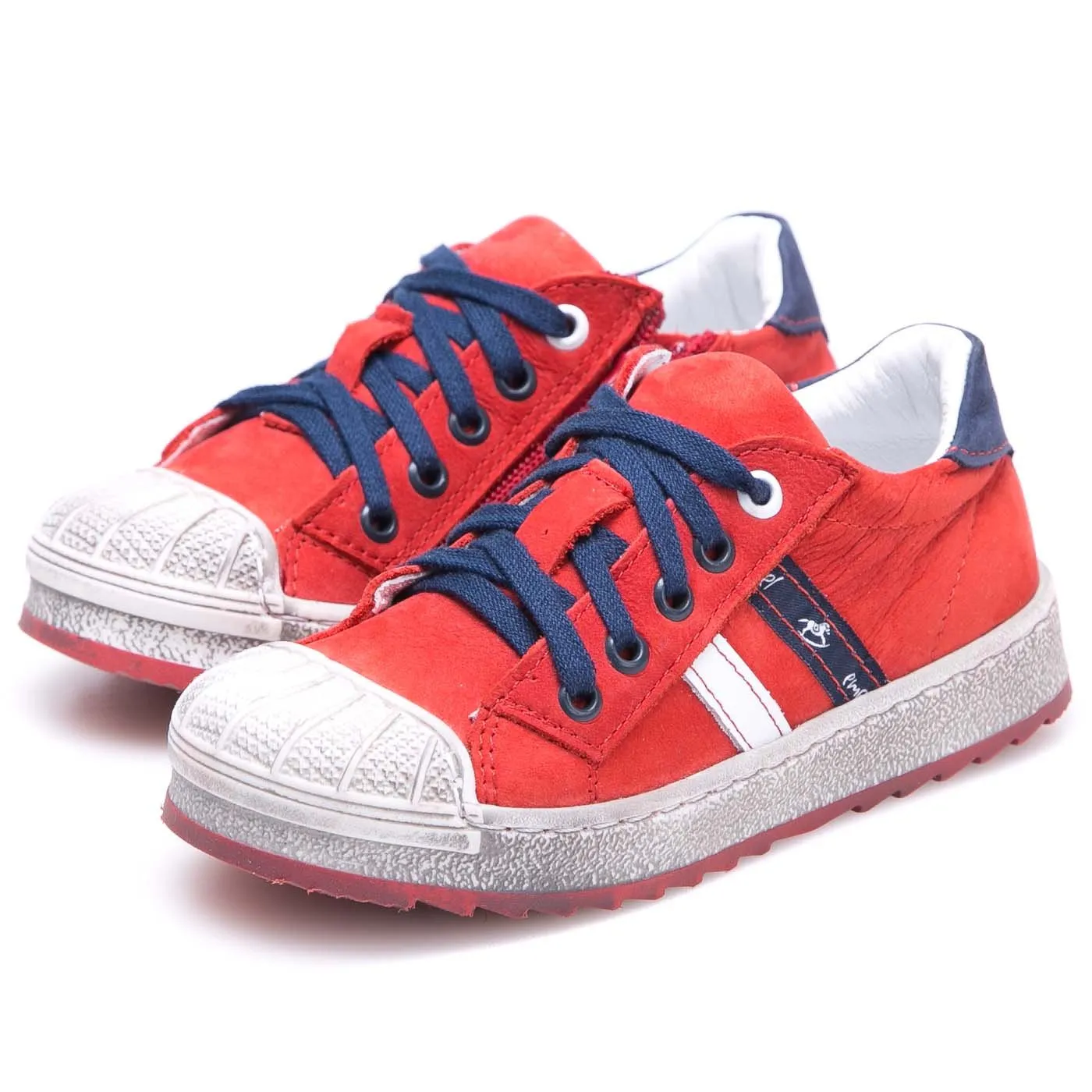 (2627A-15/2628A-15) Low Bumper Trainers red with Zipper