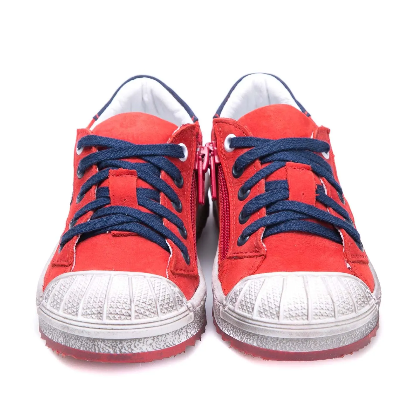 (2627A-15/2628A-15) Low Bumper Trainers red with Zipper