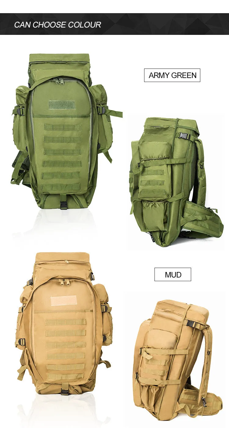 60L Waterproof Military Tactical Outdoor Sport Camping Rucksack for Men