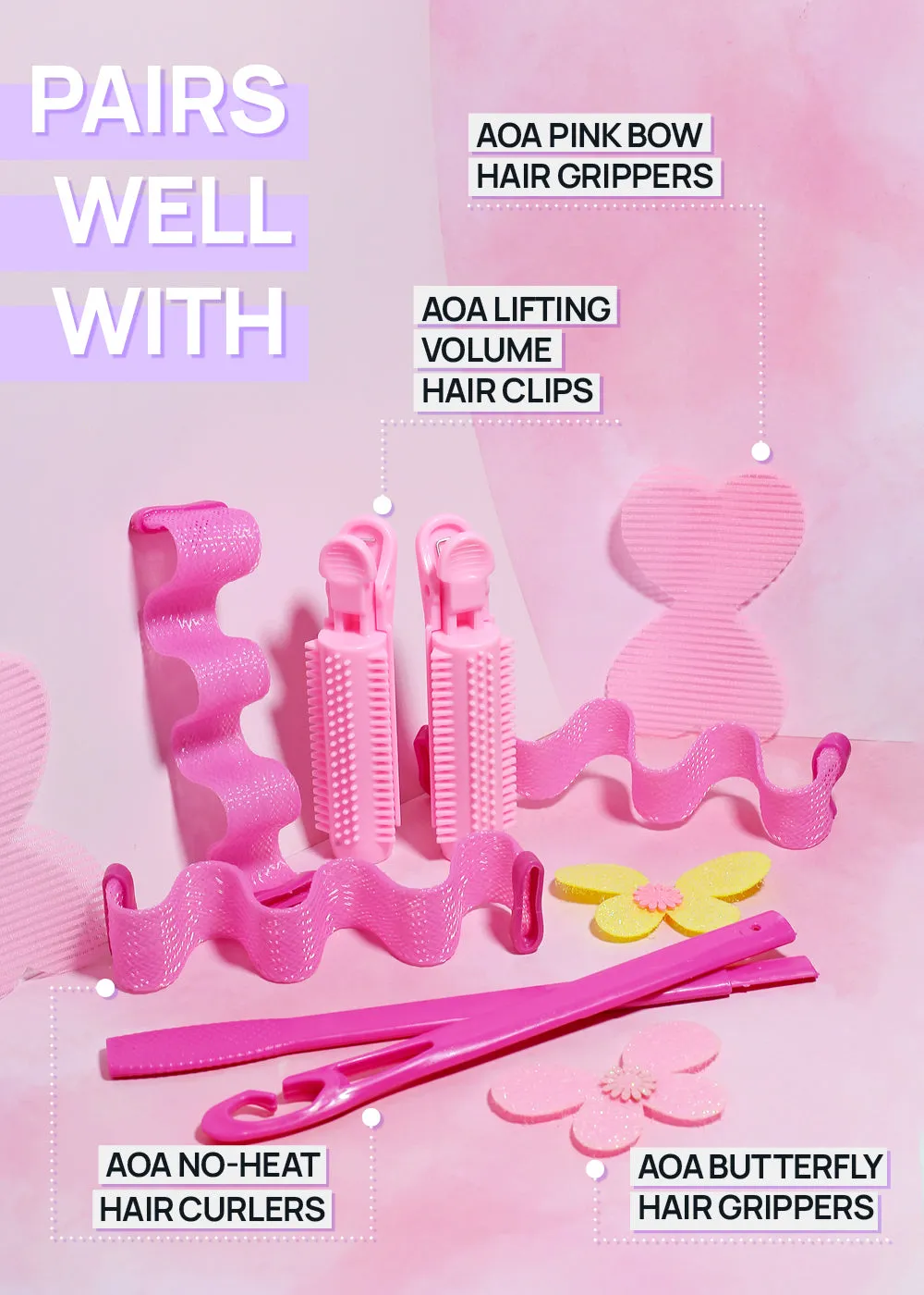 AOA Anti-Slip Hair Grippers - Bow