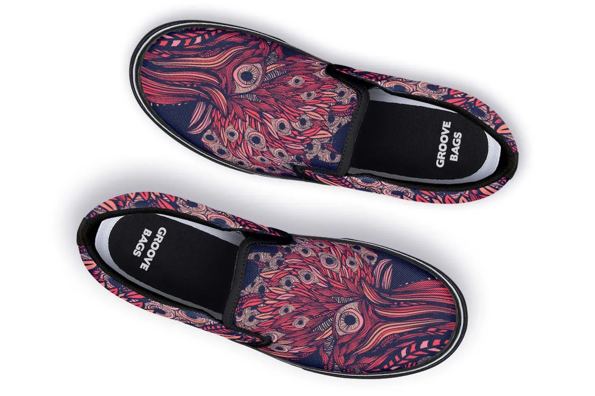 Artsy Rooster Slip-On Shoes