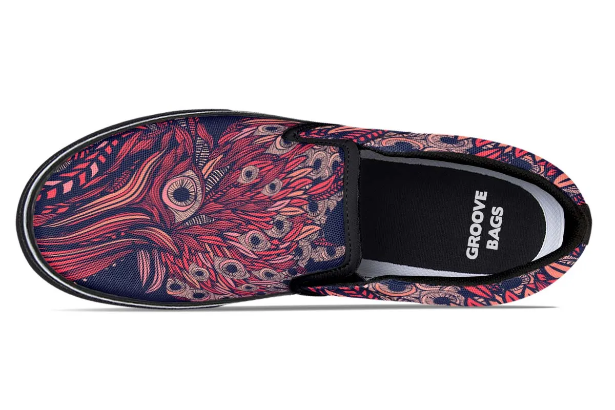 Artsy Rooster Slip-On Shoes