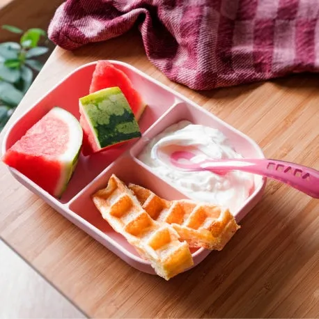 Beaba Silicone Suction Divided Plate & Spoon