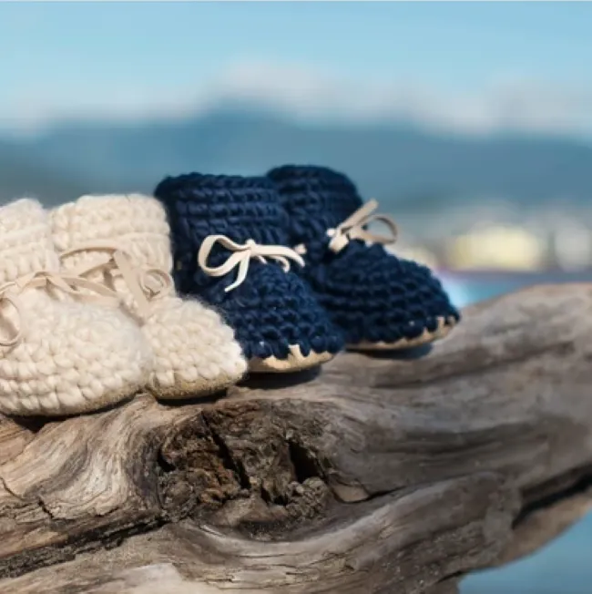 beba bean sweater moccs - navy