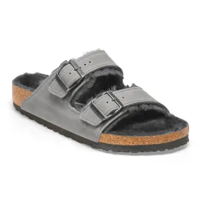 Birkenstock Women's Arizona Shearling - Iron Leather/Iron Shearling