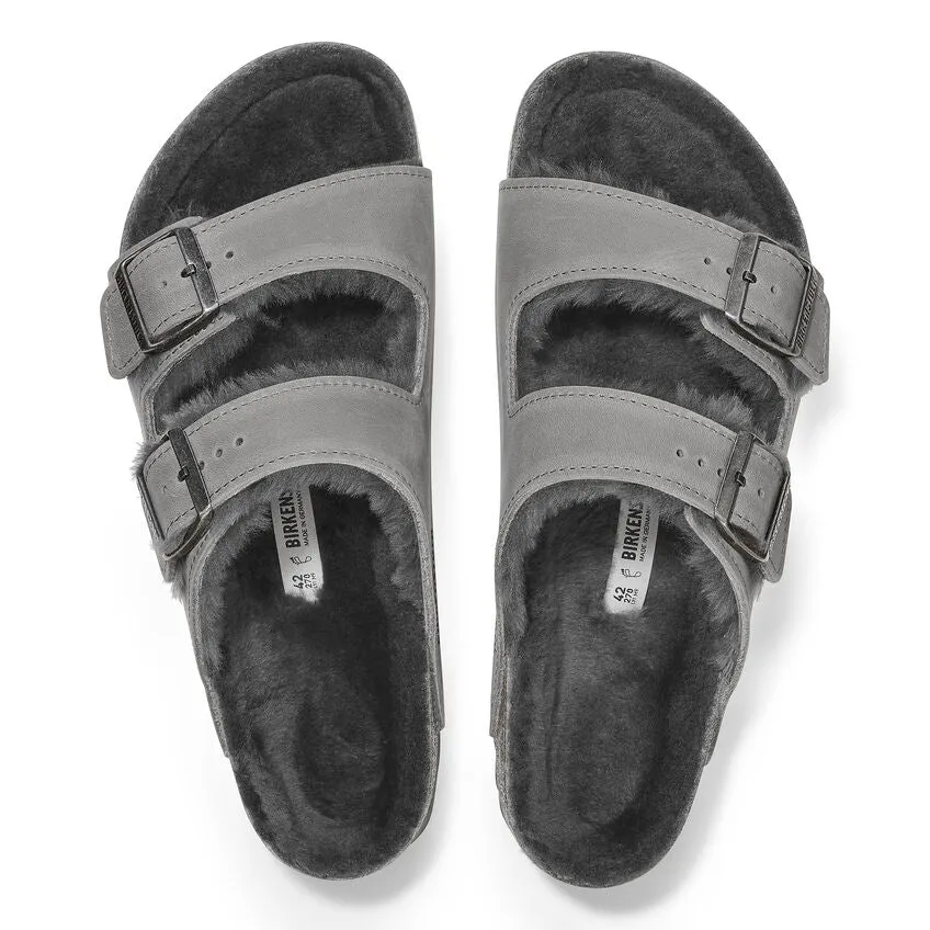 Birkenstock Women's Arizona Shearling - Iron Leather/Iron Shearling