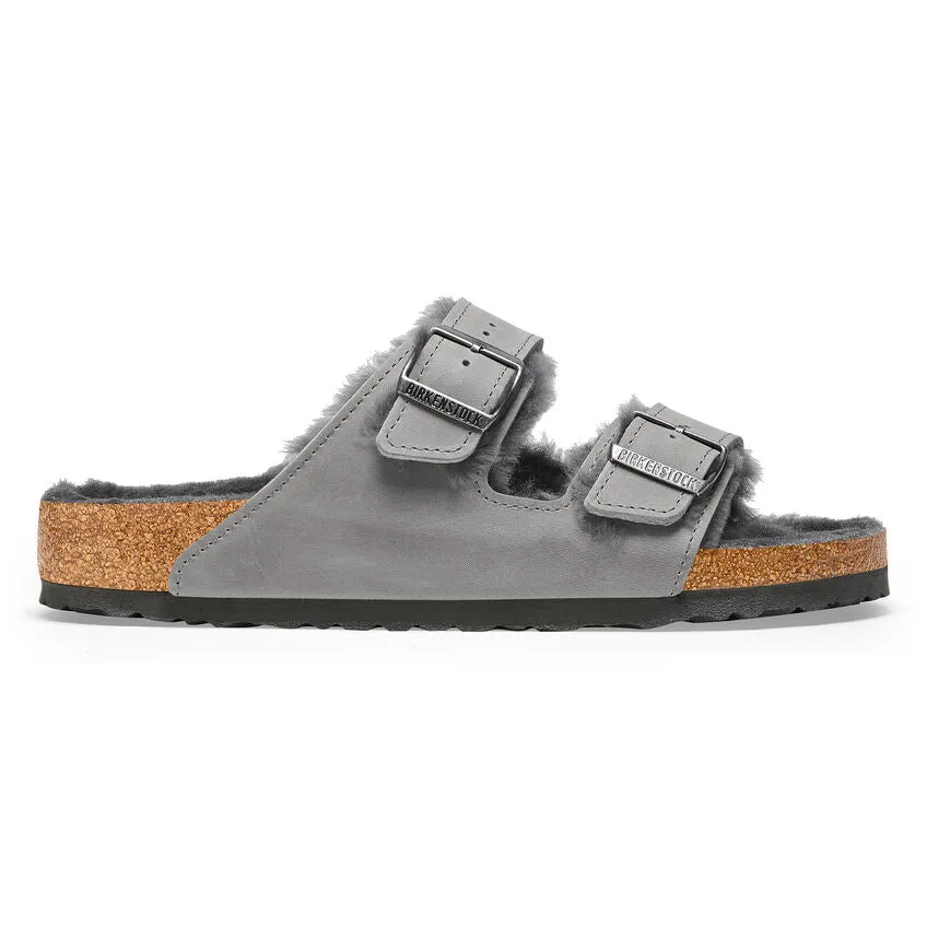 Birkenstock Women's Arizona Shearling - Iron Leather/Iron Shearling