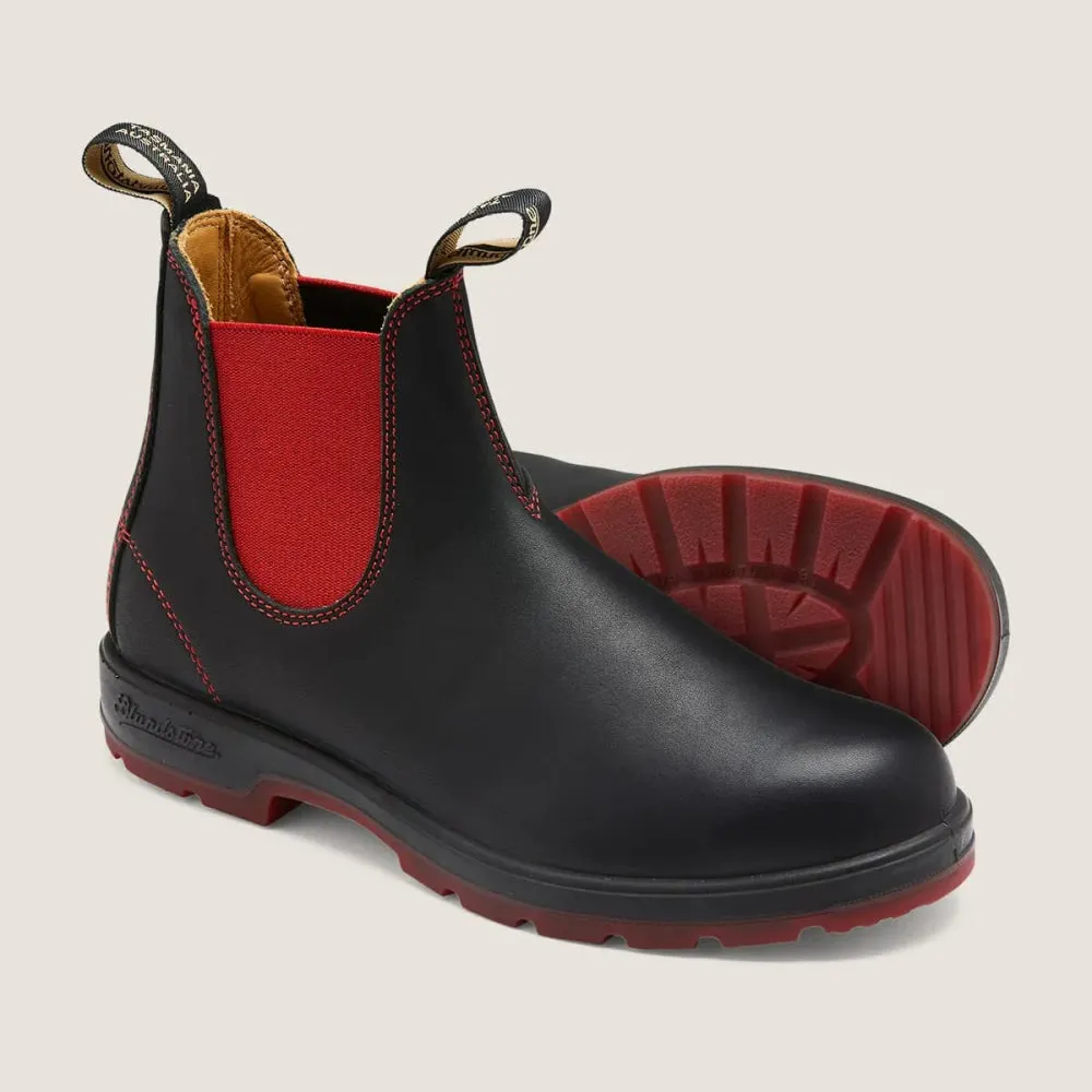 Unisex Black/Red Blundstone 1316 - Premium Leather Australian Boots