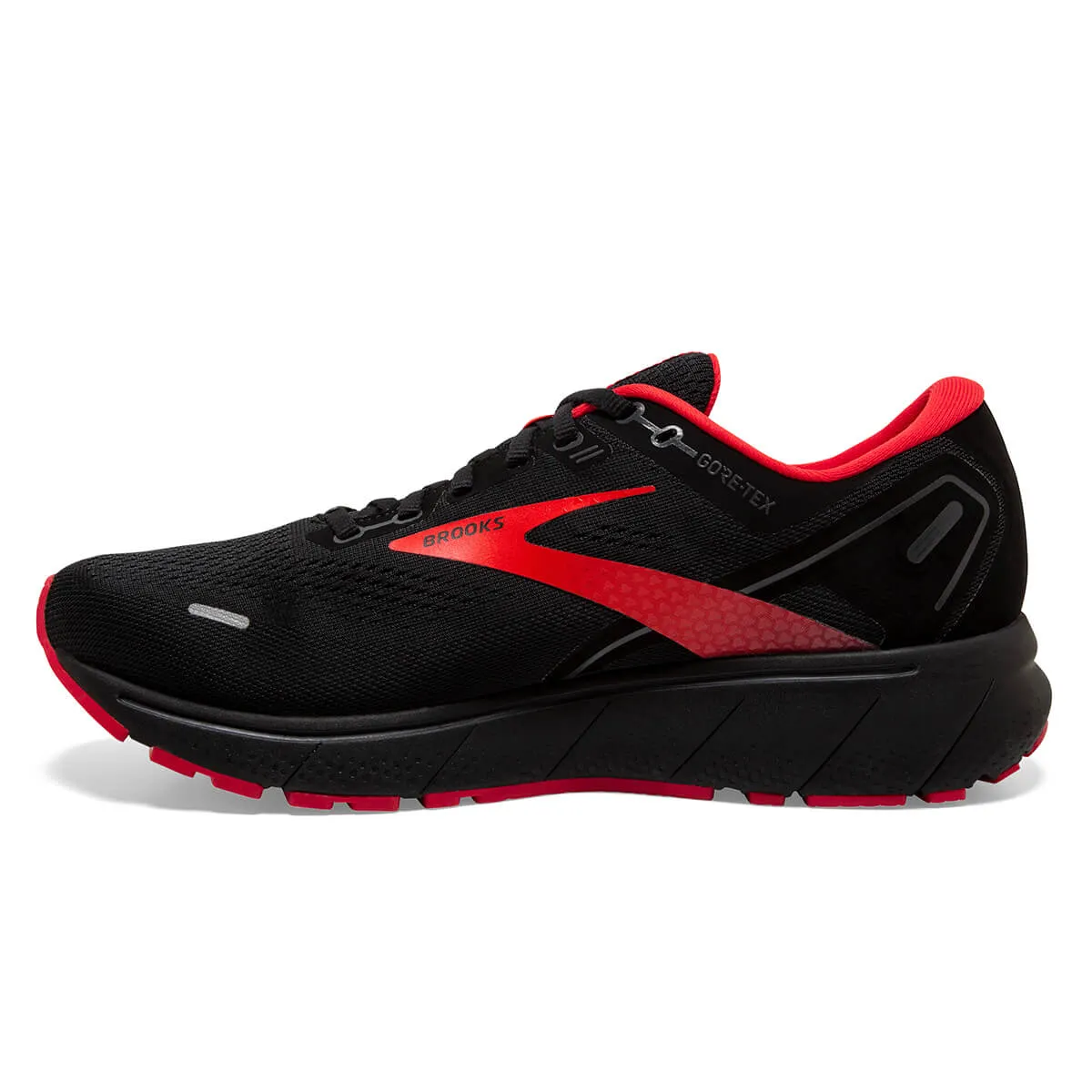 Brooks Ghost 14 GTX Mens Running Shoes | Black/Blackened Pearl/High Risk Red