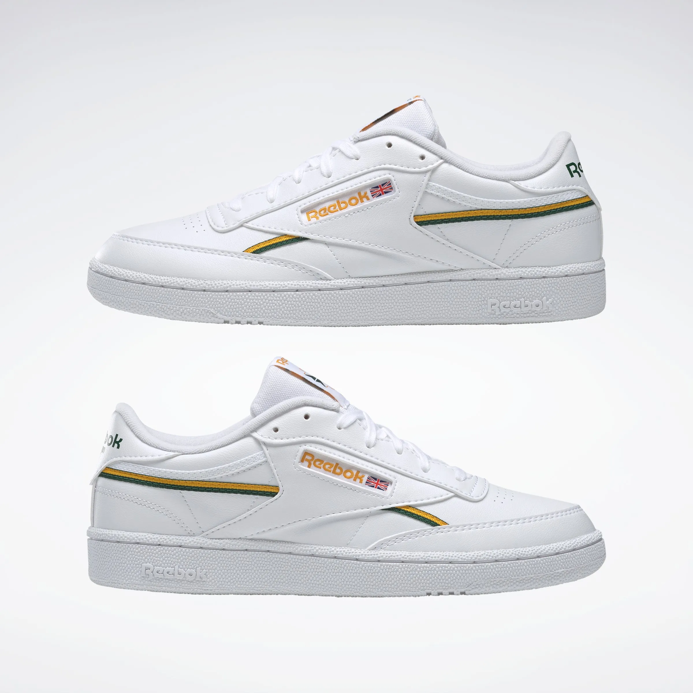 Club C 85 Vegan Shoes Wht/Collegiate Gold/Dark Green