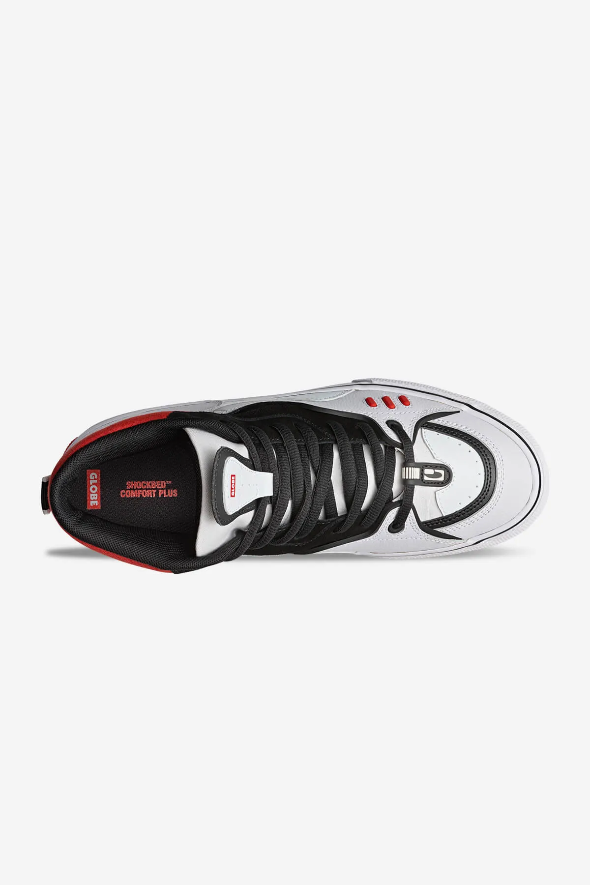 Dimension - White/Black/Red - Skate Shoes