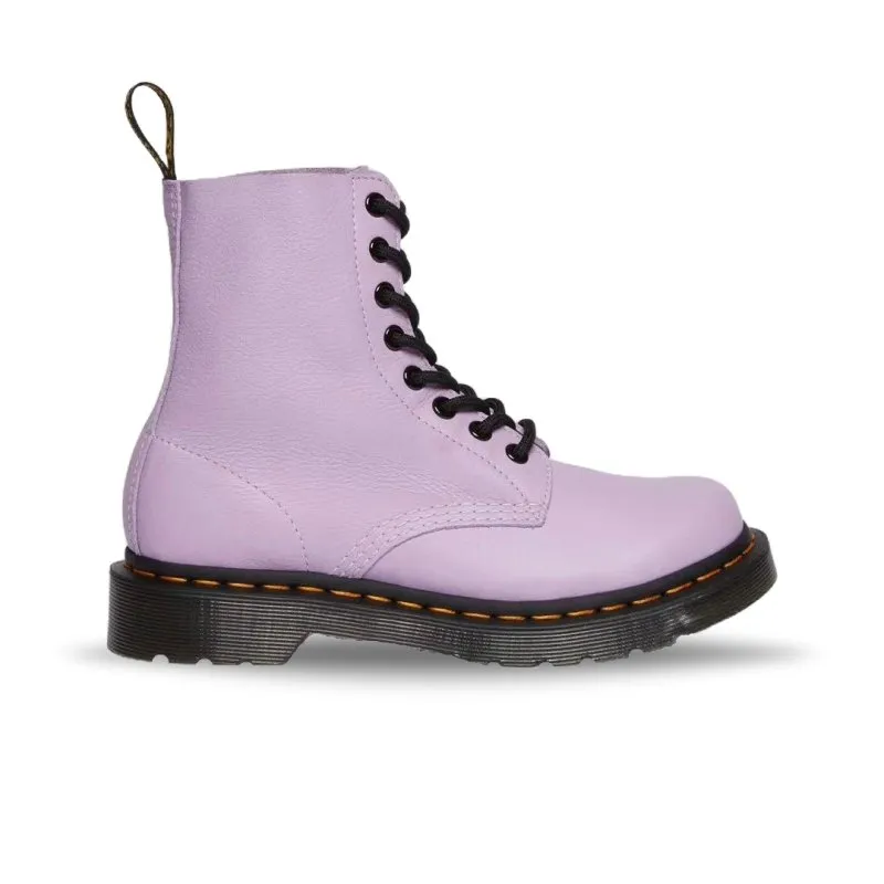 Dr. Martens Womens 1460 Pascal Eyelet Ankle Boots in Stylish Lilac Black