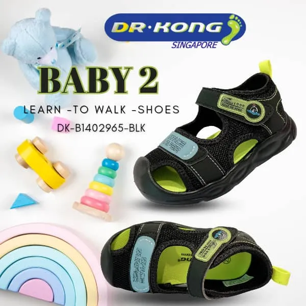 Optimized title: Dr. Kong Baby 2 Black Sandals - DK-B1402965 - Comfortable & Stylish Design (Retail Price: $99)