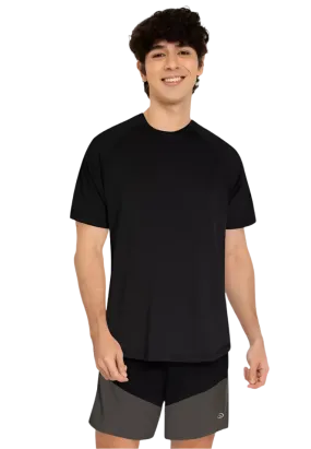 Equipe Men's Classic Black Round Neck Tee