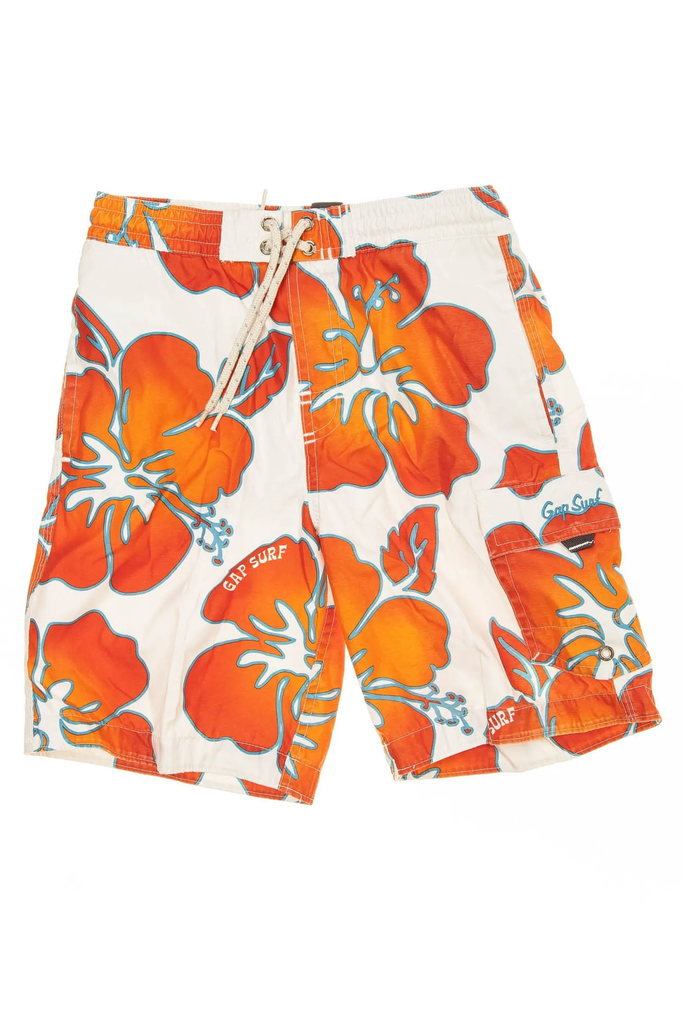 GapKids - Orange & White Swim Trunks - 8