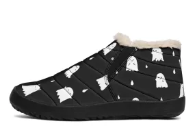 Ghost Party Winter Sneakers - Warm & Easy Slip-On Shoes Lined with Vegan Wool with Anti-Slip Soles