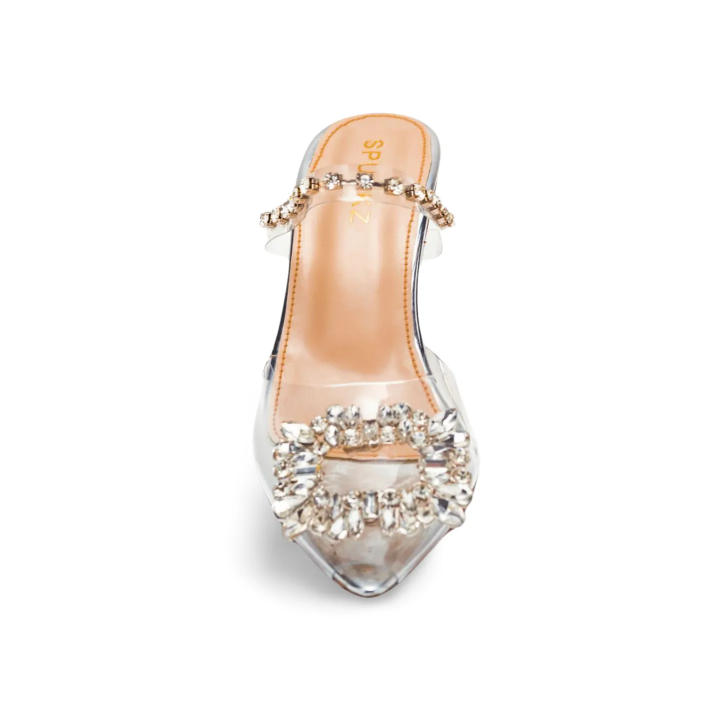 Glamorous Cinderella Transparent Mules Banquet Heels