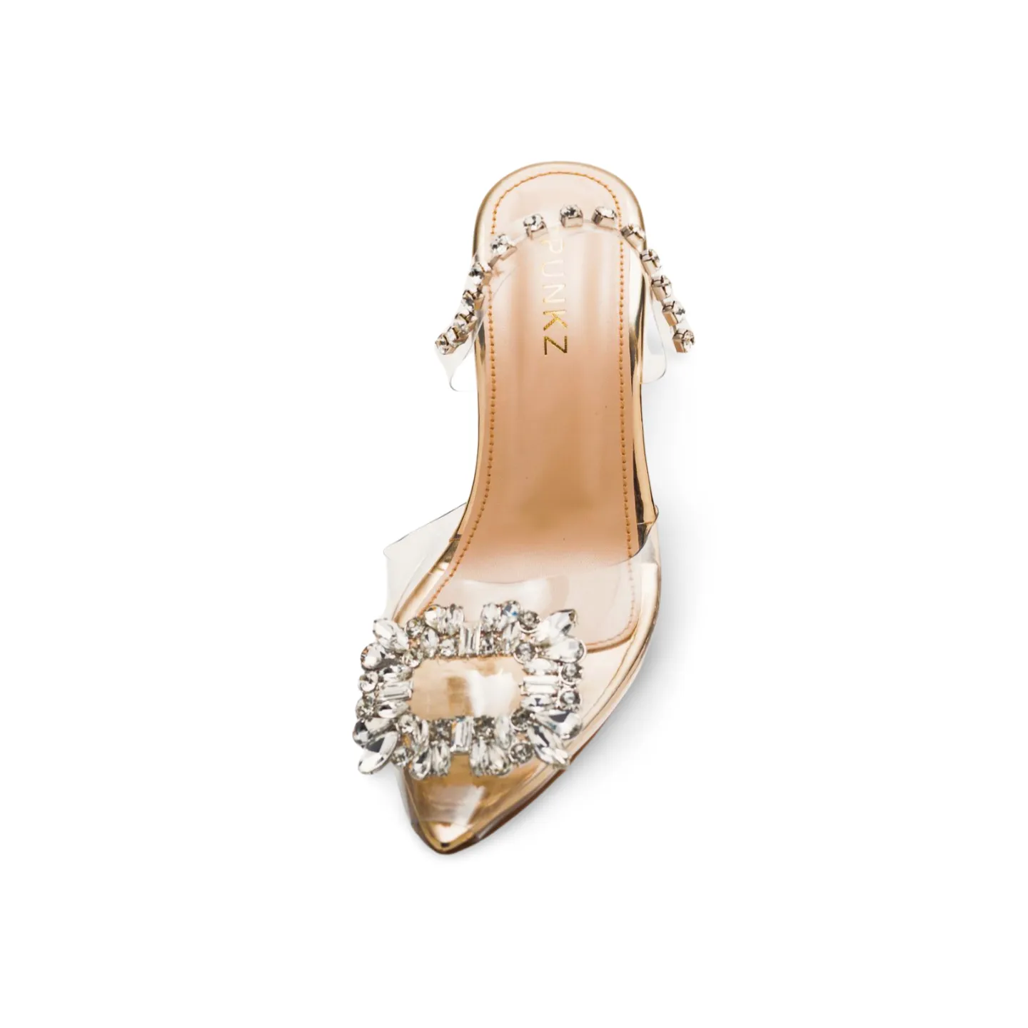 Glamorous Cinderella Transparent Mules Banquet Heels