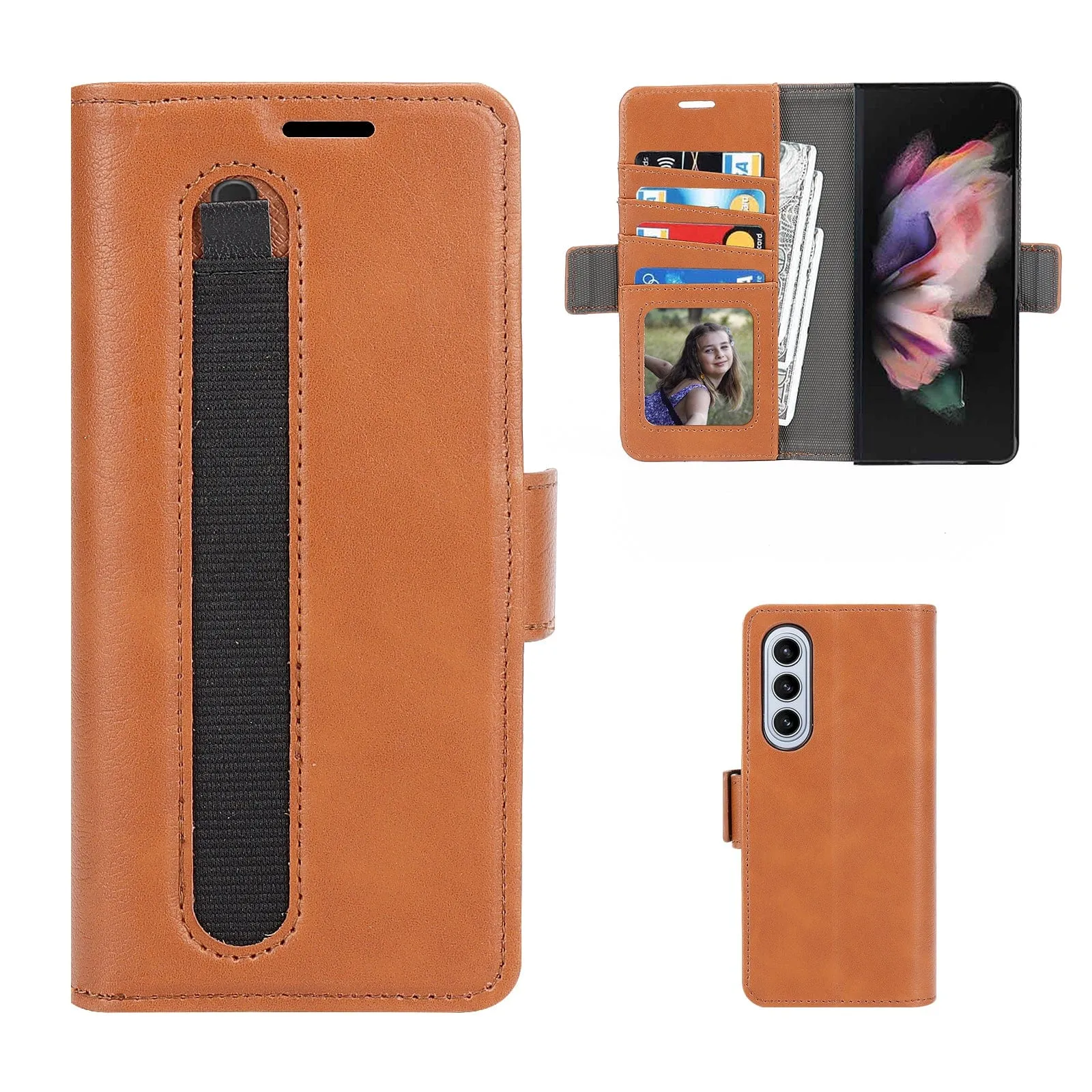 Indy Series Leather Wallet Case - Galaxy Z Fold5