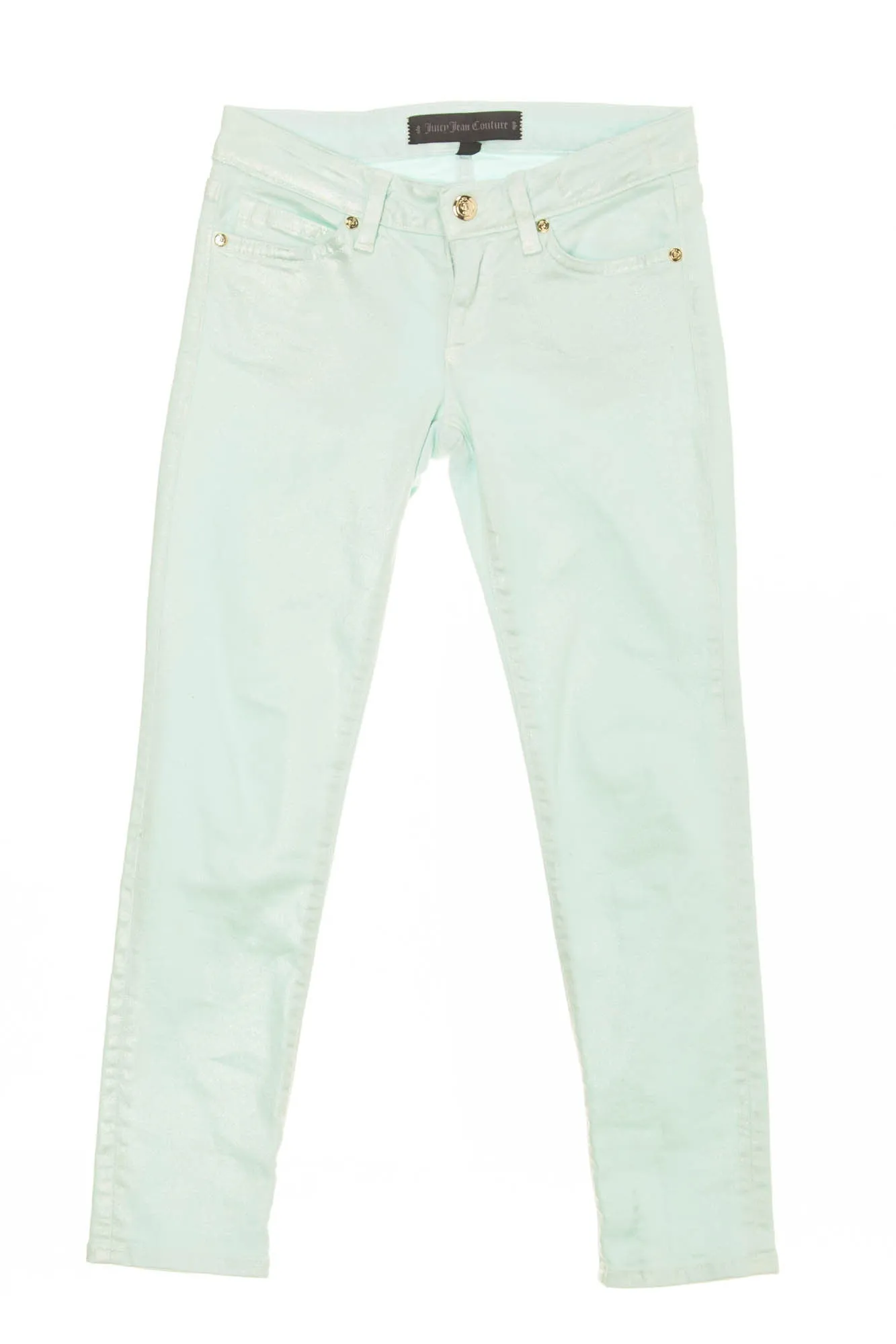 Juicy Jean Couture - Sea Foam Green Skinny Jeans - 6 Skinny