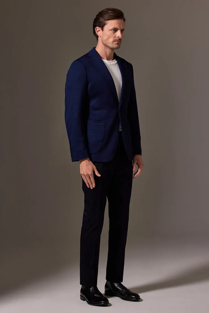 Liam Sports Jacket - Navy Wool Jersey