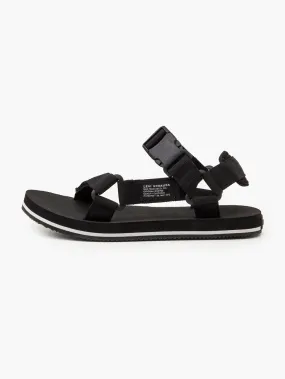 Men's Black Solid Sandals