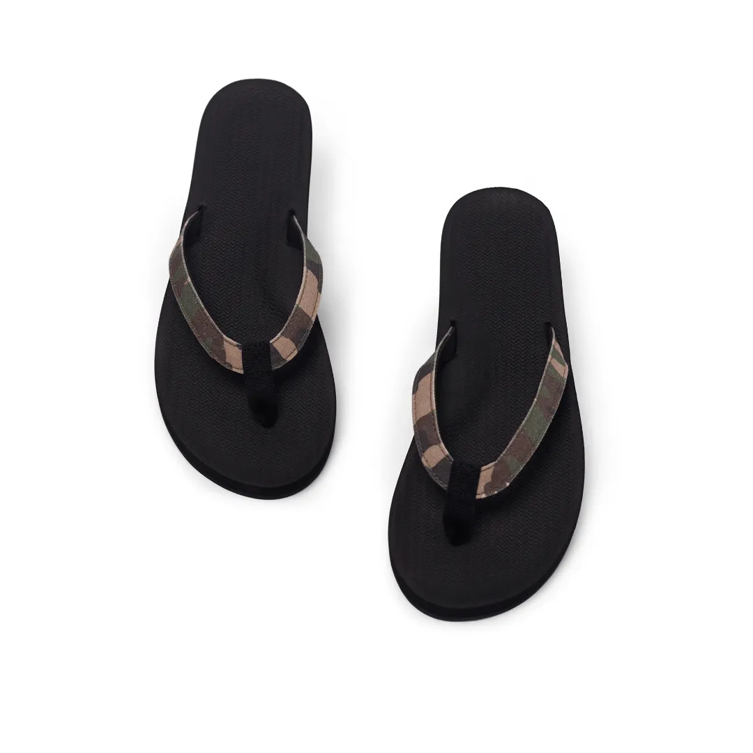 Men’s Flip Flops Camo - Black/Camo Regular