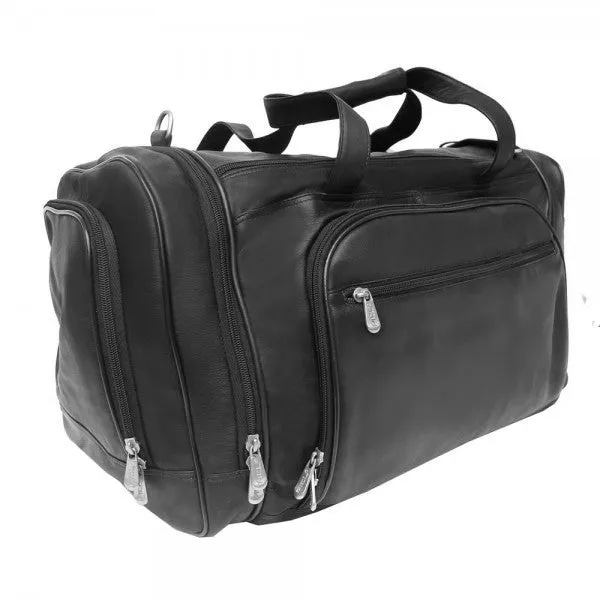 Piel Leather Multi Compartment Duffel Bag Assorted Colors