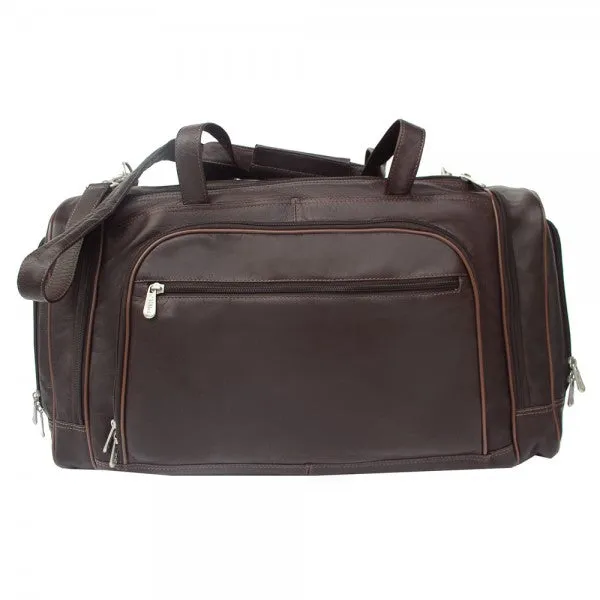 Piel Leather Multi Compartment Duffel Bag Assorted Colors