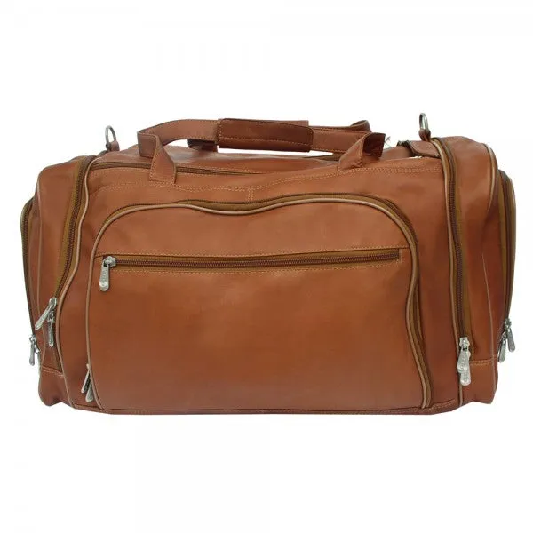 Piel Leather Multi Compartment Duffel Bag Assorted Colors