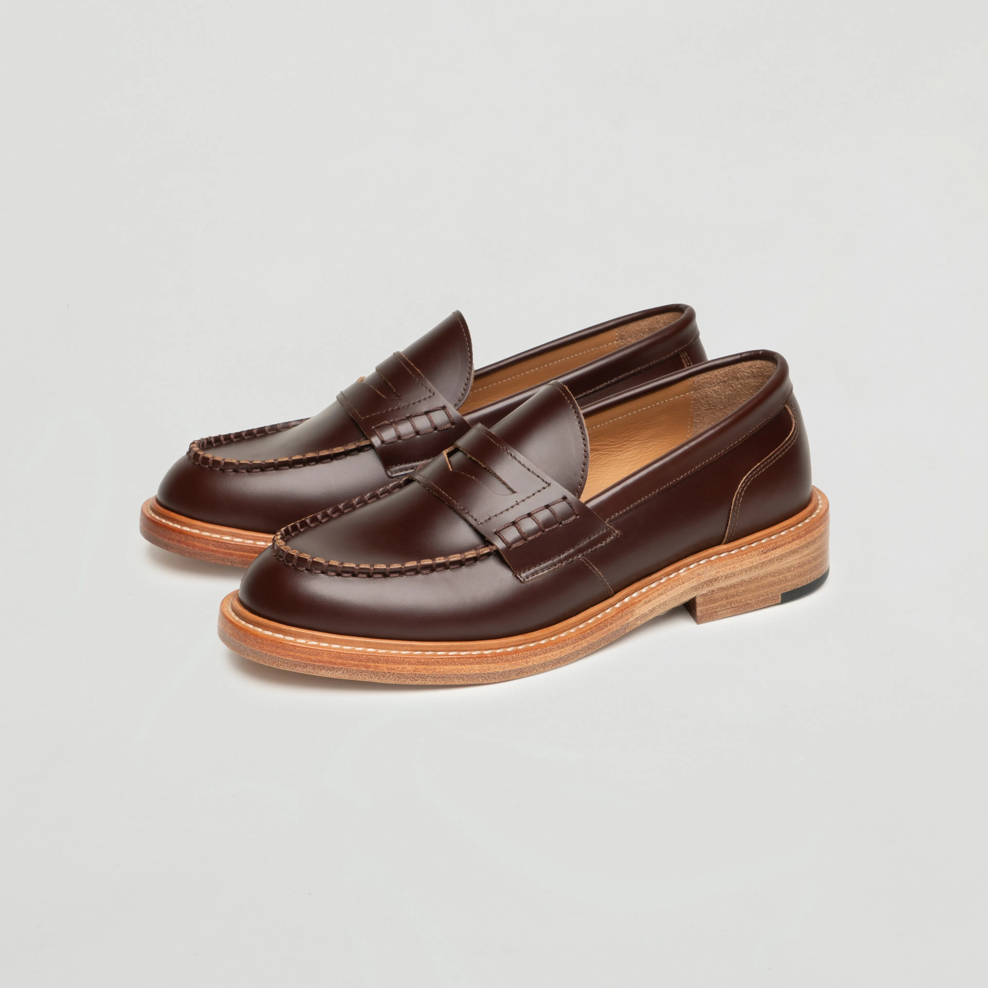 Plain Loafer Shoes (brown)