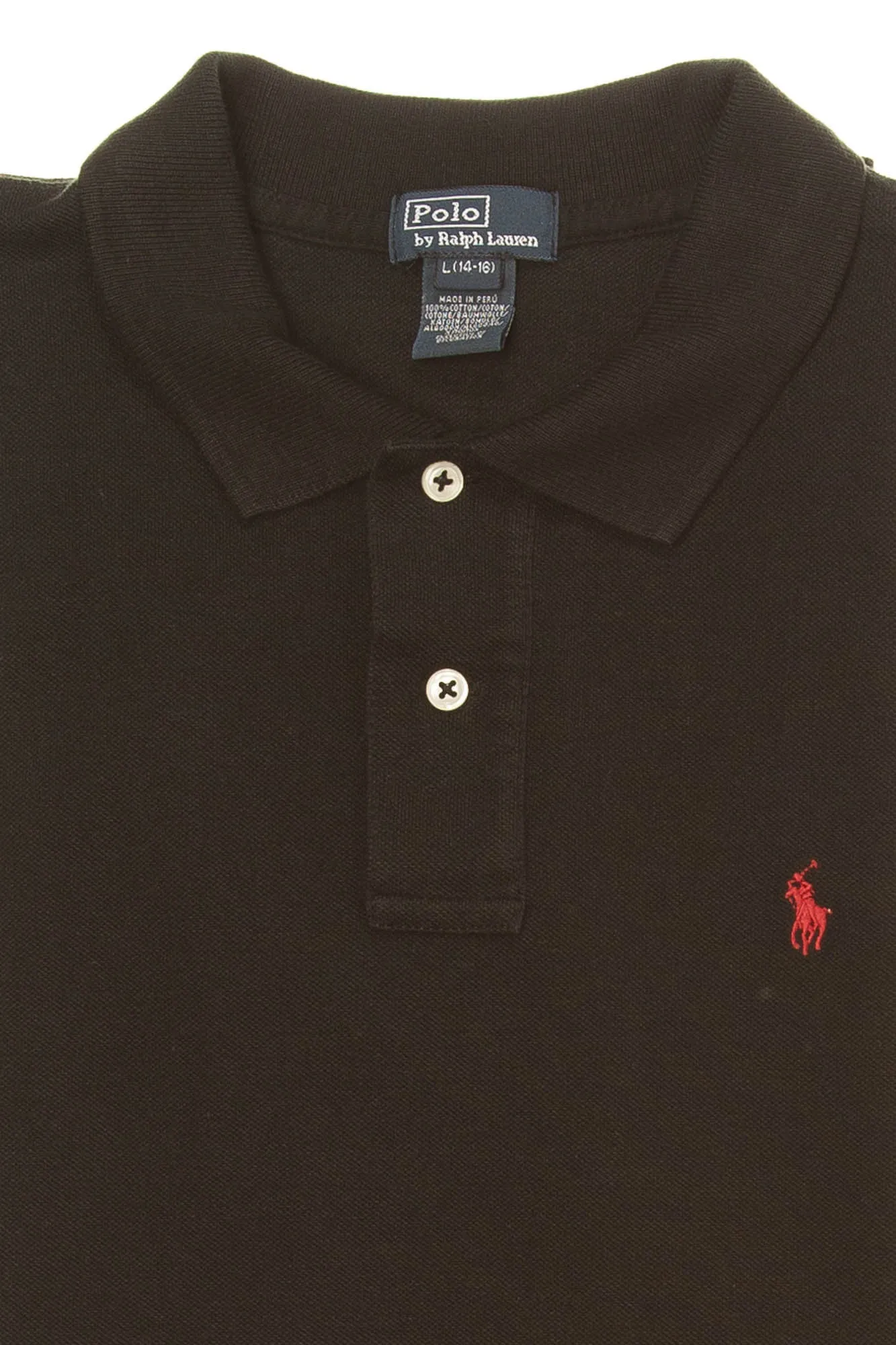 Polo By Ralph Lauren - Black Polo - L (14- 16)