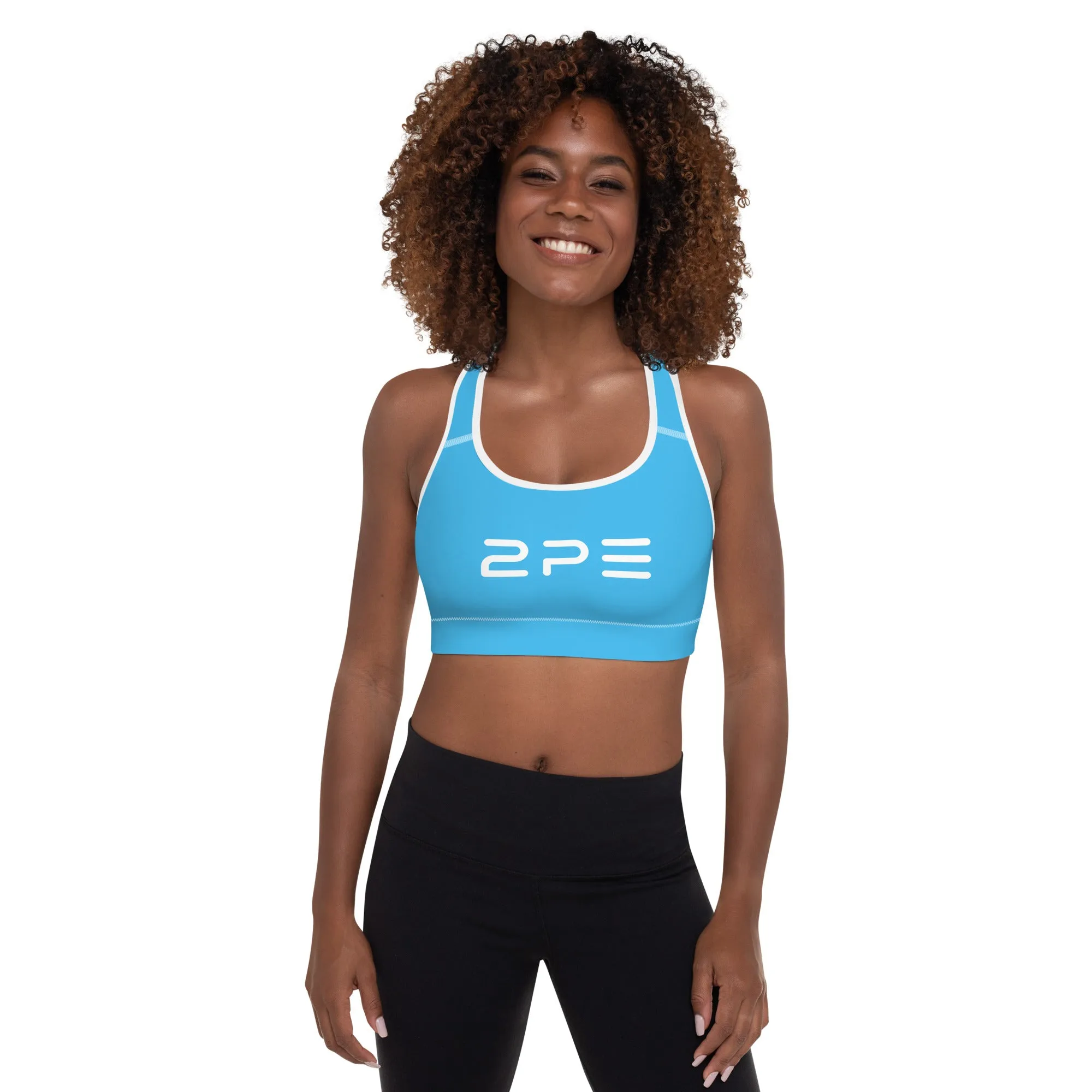 Sky Blue Padded Sports Bra