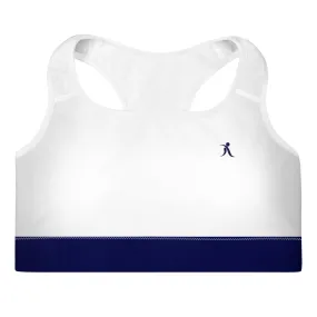 White Navy Sports Bra