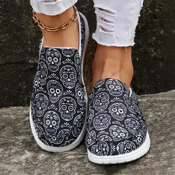 Women's Casual Skeleton Slip-On Flats 05343999S